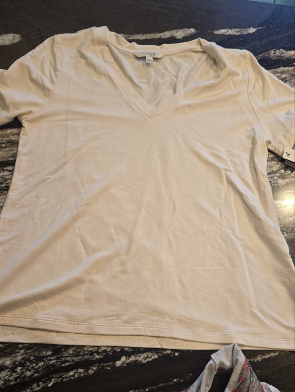 New Liverpool French Cream Knit Top - L